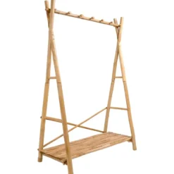 Massief houten garderobe/kledingrek
