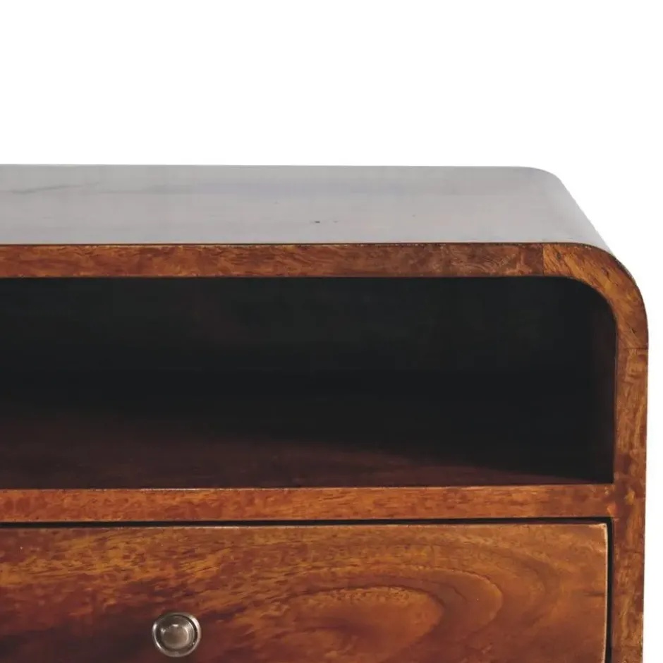 Massief Houten Vloeiende Eiken Sidetable