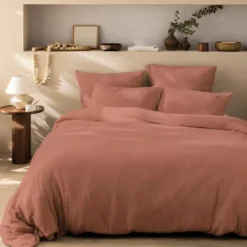 Matt & Rose Dekbedovertrek Terracotta - 200 x 200 + (2x)65 x 65 cm