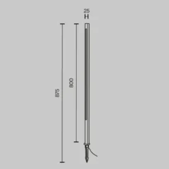 Maytoni Outdoor - Landschapsverlichting Pole - Grafiet