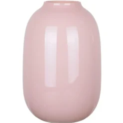 Mega Collections Bloemenvaas - roze - glas - D17 x H25 cm