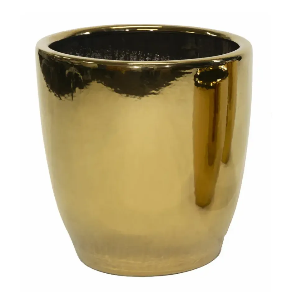 Mega Collections Bloempot Emperor - rond - goud - D39 x H42 cm