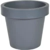 Mega Collections Plantenpot/bloempot - kunststof - grijs - D50 cm