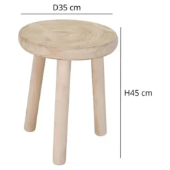 Mega Collections Plantenpot verhoger - hout - D35 x H45 cm