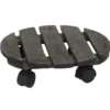 Mega Collections Planten trolley -hout - D25 x H8 cm - tot 50 kg