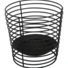 Mega Collections Vuurkorf - zwart - ijzer - D38 x H40 cm - rond