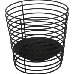 Mega Collections Vuurkorf - zwart - ijzer - D38 x H40 cm - rond