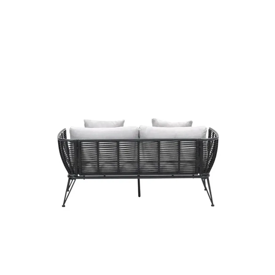 Melissa divanbed - carbon black - rope lava black - valley sand