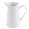 Melkkannetje/schenkkannetje saus - keramiek - wit - D8 x H11 cm