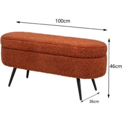 Metalen bank met terracotta krullen