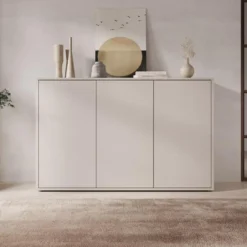 Meubella - Amber - Dressoir - Beige - 154x35x99 cm