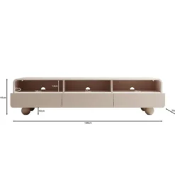 Meubella - Anobo - TV-Meubel - Beige - 180 cm