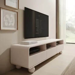 Meubella - Anobo - TV-Meubel - Beige - 180 cm