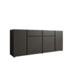Meubella - Aroji - Dressoir - Zwart - 195x40x78 cm