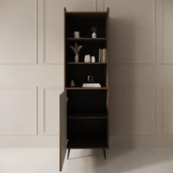 Meubella - Asty - Boekenkast - Donker eiken - 52x41x180 cm