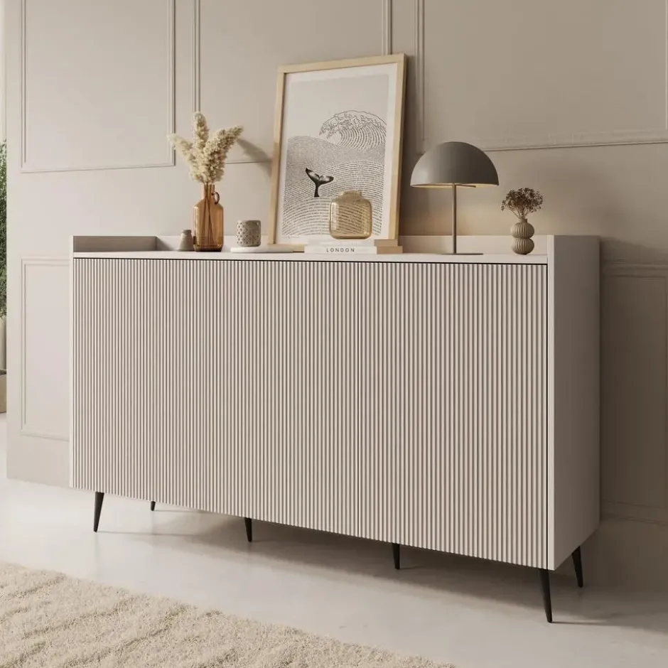 Meubella - Asty - Dressoir - Beige - 150x41x92 cm