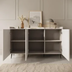 Meubella - Asty - Dressoir - Beige - 150x41x92 cm