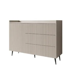Meubella - Asty - Dressoir - Beige - 126x41x92 cm