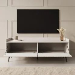 Meubella - Asty - TV-Meubel - Beige - 121 cm