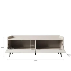 Meubella - Asty - TV-Meubel - Beige - 121 cm