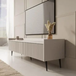 Meubella - Asty - TV-Meubel - Beige - 150 cm