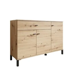 Meubella - Avellio - Dressoir - Eikenpatroon - 116x35x78 cm