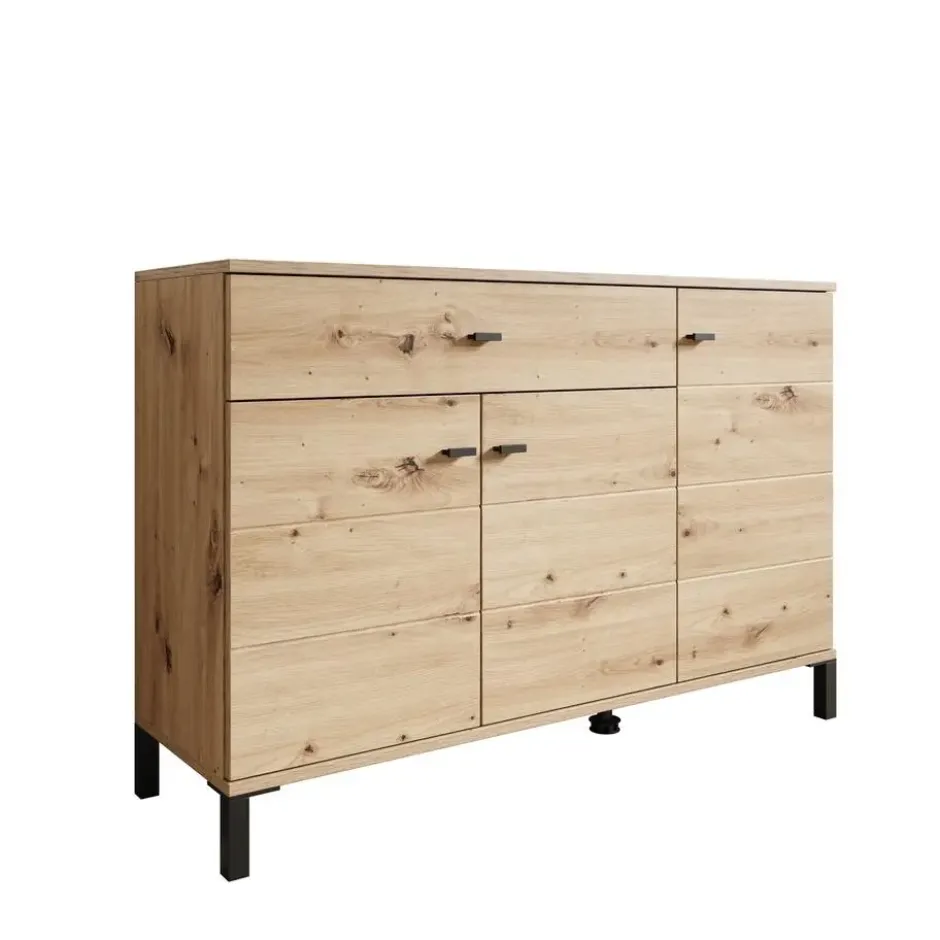 Meubella - Avellio - Dressoir - Eikenpatroon - 116x35x78 cm