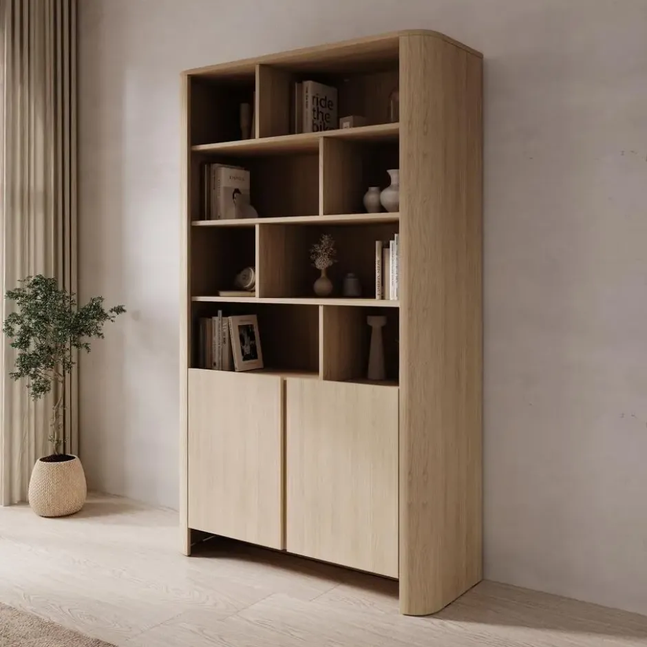 Meubella - Barbados - Boekenkast - Eiken - 103x39x170 cm