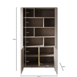 Meubella - Barbados - Boekenkast - Eiken - 103x39x170 cm