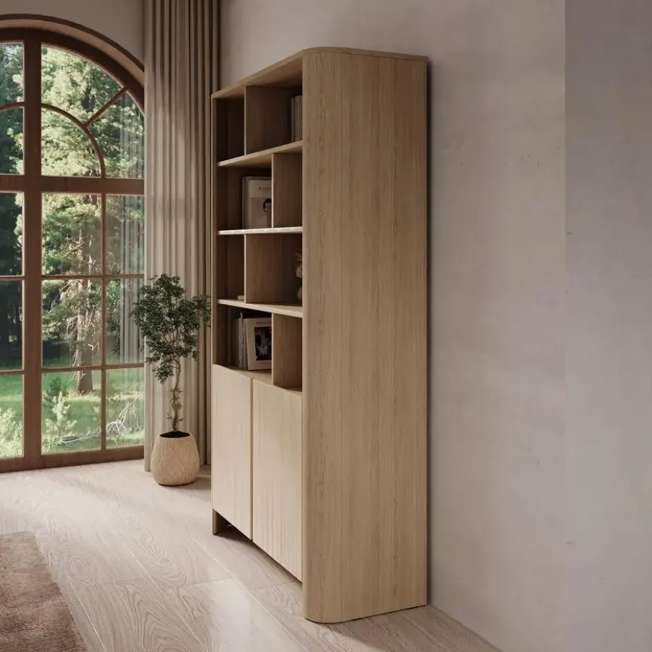 Meubella - Barbados - Boekenkast - Eiken - 103x39x170 cm