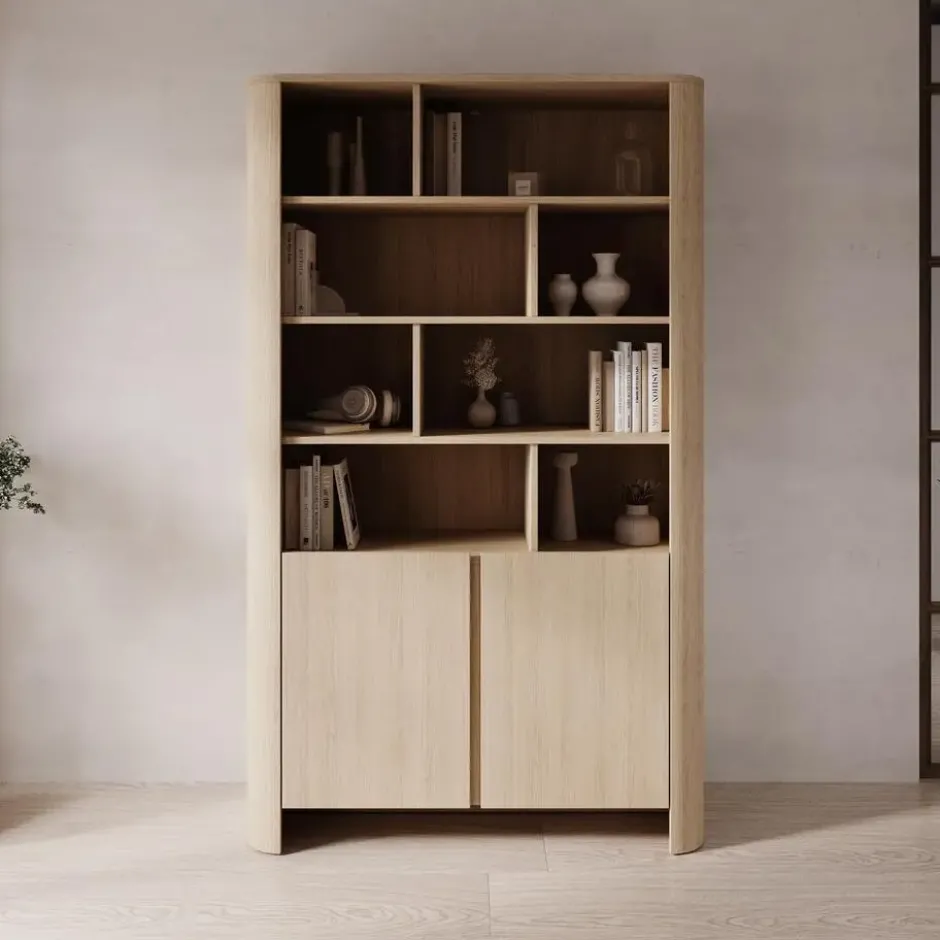 Meubella - Barbados - Boekenkast - Eiken - 103x39x170 cm