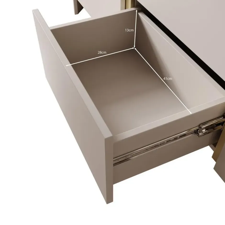 Meubella - Barbados - Dressoir - Beige - 168x39x84 cm