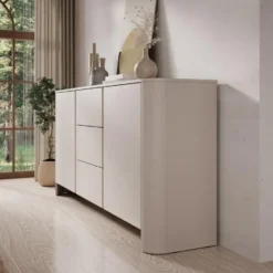 Meubella - Barbados - Dressoir - Beige - 168x39x84 cm