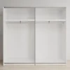 Meubella - Basmira - Kledingkast - Schuifdeuren - Wit - 220x62x205 cm