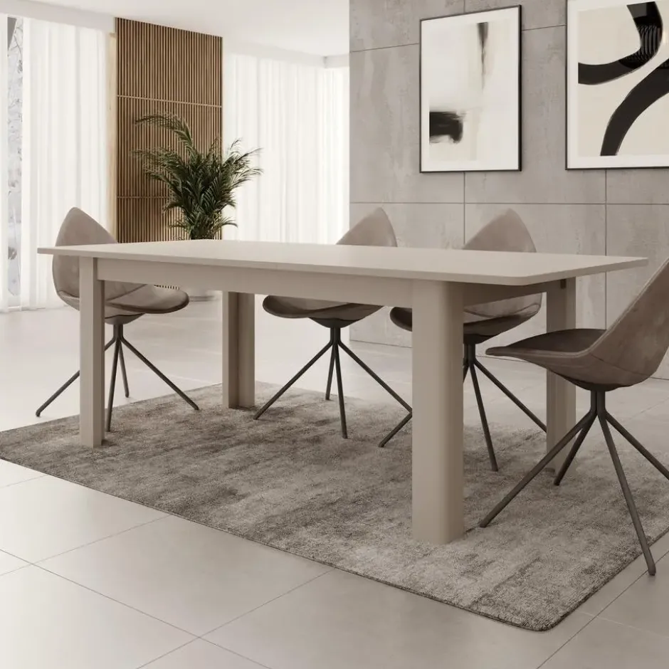 Meubella - Bijou - Eetkamertafel - Beige - 160x90x73 cm