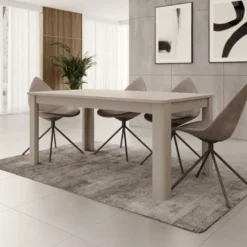Meubella - Bijou - Eetkamertafel - Beige - 160x90x73 cm