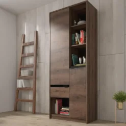 Meubella - Boekenkast Diplo - Eiken - 80 cm