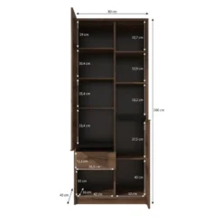 Meubella - Boekenkast Diplo - Eiken - 80 cm