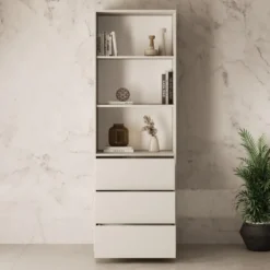 Meubella - Boekenkast Gideon - Beige - 60 cm
