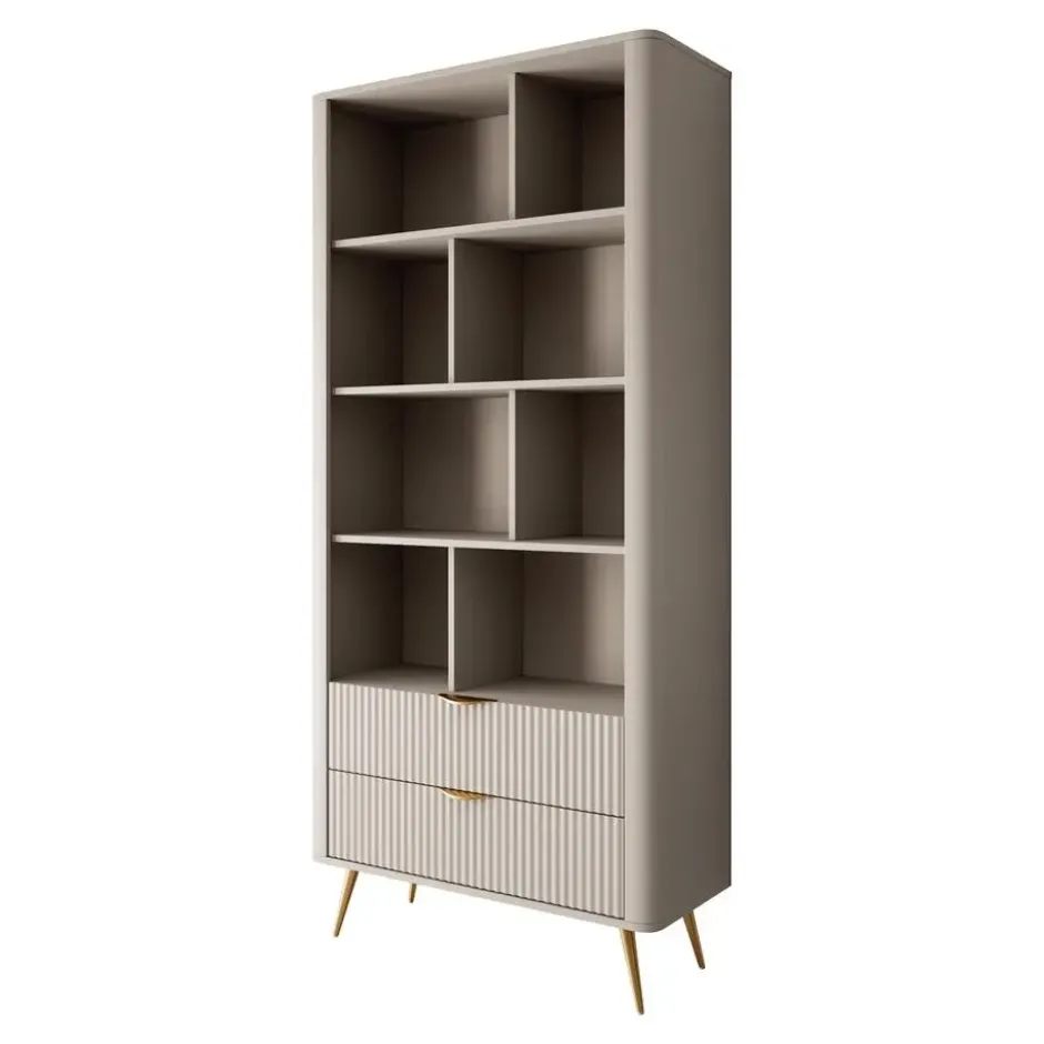 Meubella - Boekenkast Lima - Beige - 88 cm