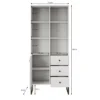 Meubella - Boekenkast Lyndall - Beige - 77 cm