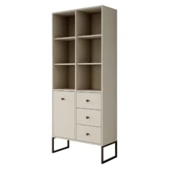 Meubella - Boekenkast Lyndall - Beige - 77 cm