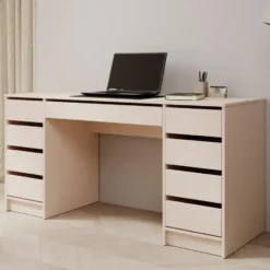Meubella - Bureau Avio 2 - Beige - 154 cm
