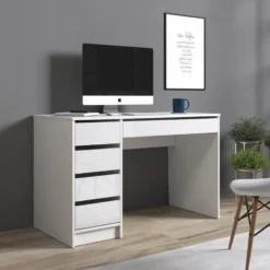Meubella - Bureau Avio - Wit - 120 cm