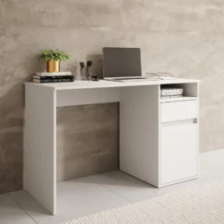 Meubella - Bureau Babot - Wit 1 - 120 cm