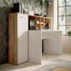 Meubella - Bureau Elze - Eiken - Wit - 158 cm