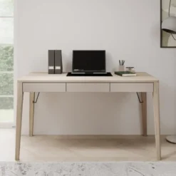 Meubella - Bureau Mazar - Licht eiken - 139 cm