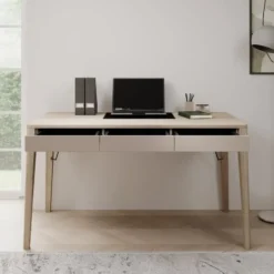 Meubella - Bureau Mazar - Licht eiken - 139 cm