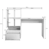 Meubella - Bureau Pierre 2 - Licht eiken - Antraciet - 145 cm
