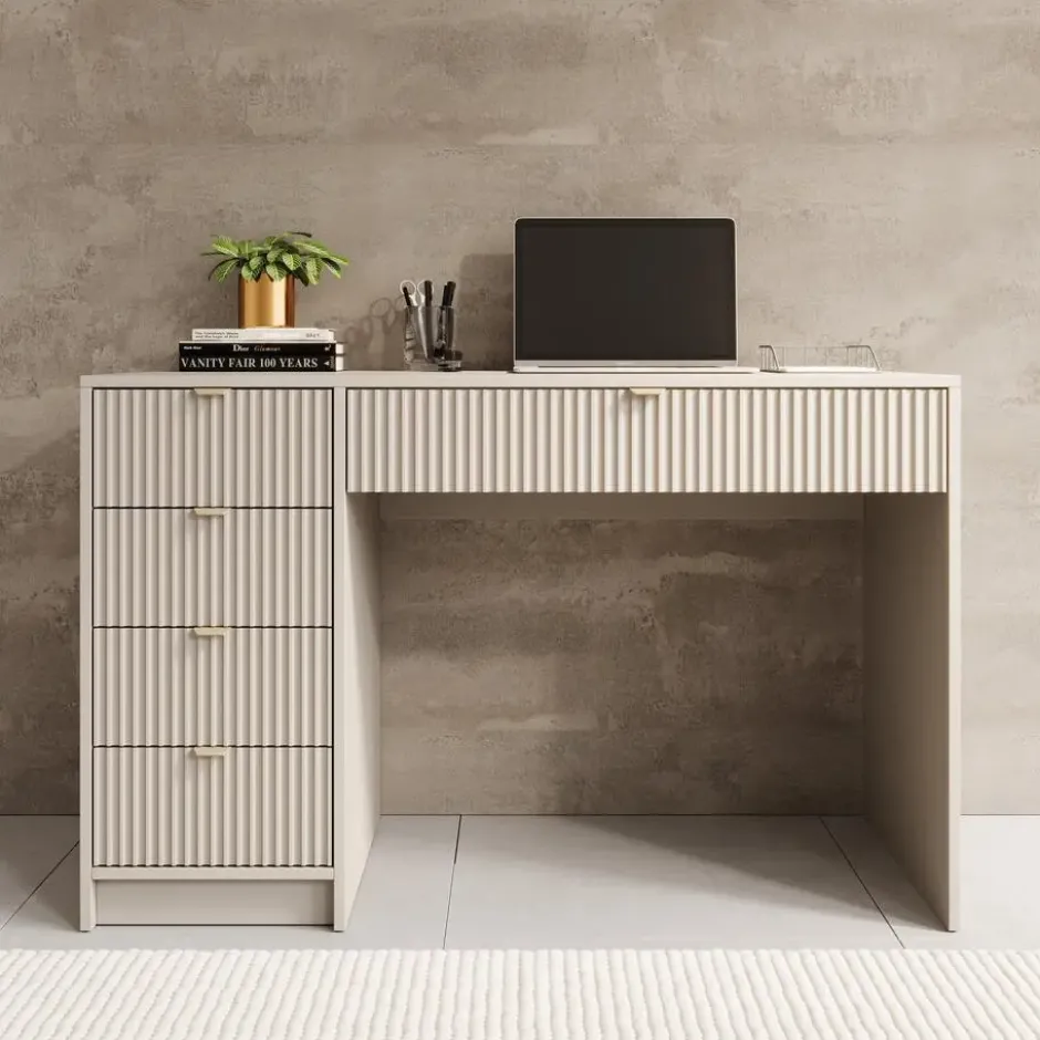 Meubella - Bureau Tavares - Beige - 120 cm